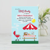 裏庭バーベキュー・パーティーのご招待 招待状 (スタンド正面)