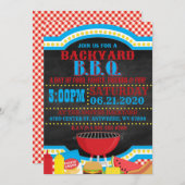 裏庭バーベキュー 招待状 (正面/裏面)