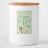 裏庭ビーズハイブアンドリトルビーズガーデングリーン フードラベル (正面)