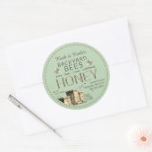 裏庭ビーズハイブアンドリトルビーズガーデングリーン ラウンドシール (封筒)