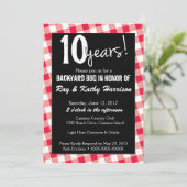 裏庭ピクニック記念日招待状テンプレート 招待状 (スタンド正面)