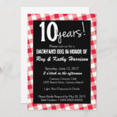 裏庭ピクニック記念日招待状テンプレート 招待状 (正面/裏面)