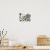 裏庭フラワーガーデンウォーター絵画カラー ポスター (キッチン)