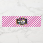 裏庭ムービー夜のウォーターボトルラベル – 女の子 ペットボトルラベル (シングルラベル)