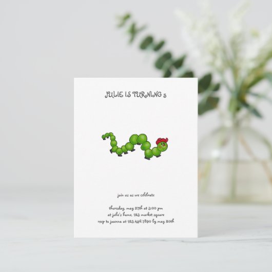 裏庭乳母車· Caterpillar with Red Hat 招待状 (スタンド正面)