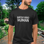 裏庭人間太字ブロックタイポグラフィ Tシャツ