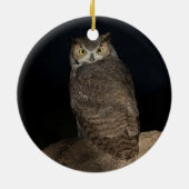 裏庭素晴らし角フクロウ セラミックオーナメント (裏面)