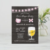 裏庭素朴ビールとおむつベビーガールシャワー 招待状 (スタンド正面)