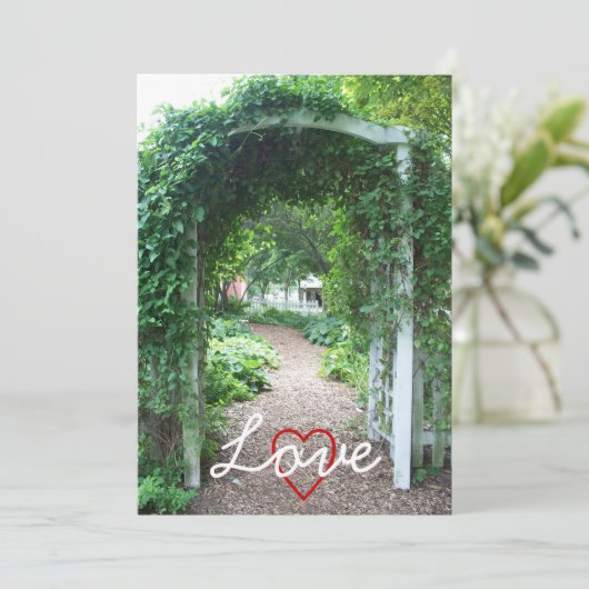 裏庭-結婚結婚式招待状 招待状 (スタンド正面)