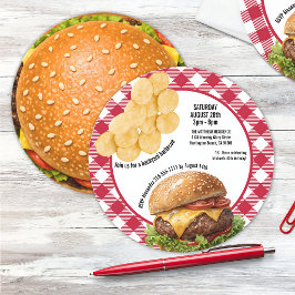 裏庭BBQのグリルチーズバーガー 招待状