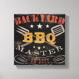 裏庭BBQのマスター キャンバスプリント