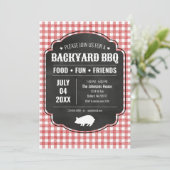 裏庭BBQパーティー招待状 招待状 (スタンド正面)