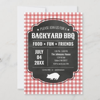 裏庭BBQパーティー招待状 招待状