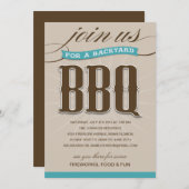 裏庭BBQ|パーティの招待状 招待状 (正面/裏面)