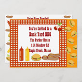 裏庭BBQ 招待状 (正面/裏面)