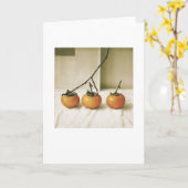 裏庭Persimmon写真絵画のあいさ空白のせ カード (黄色い花)
