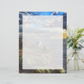 裏打ちされたパフィンロック – 8.5インチx 11インチ文房具シート (スタンド正面)