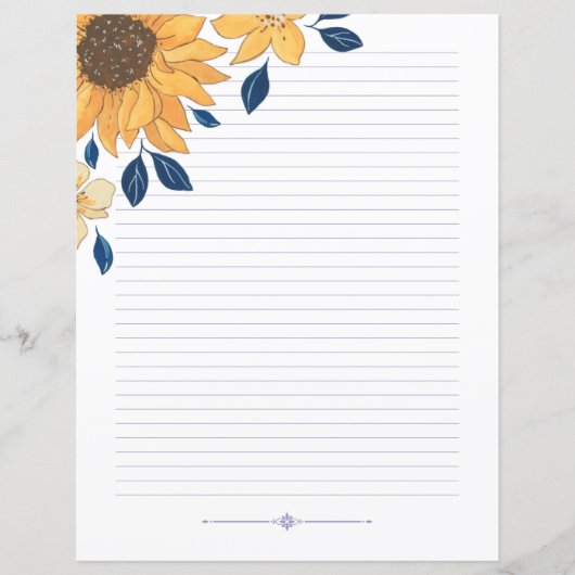 裏打ち筆記用紙 – ひまわり (正面)