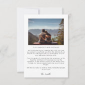 裏表のシンプルな写真 サンキューカード (裏面)