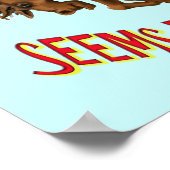 裏返しに馬のポスターマンおもしろい! ポスター (角)