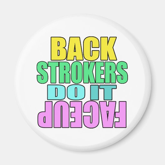 裏返し屋が顔アップ マグネット (正面)