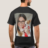 裏面にカスタムテキストまたは名前と写真を入れられます Tシャツ (裏面)