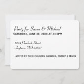 裏面に情報が付いた25周年記念 招待状 (裏面)