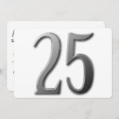 裏面に情報が入った25周年記念 招待状 (正面/裏面)