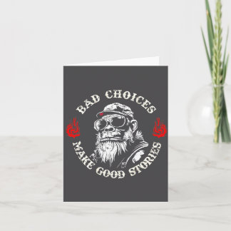 （裏面に）Monkey Bad Choices Make Good Stories カード