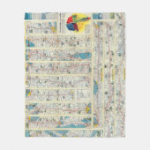 裏面のアメリカン航空システム地図 フリースブランケット (正面)