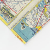 裏面のアメリカン航空システム地図 フリースブランケット (角)