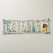 裏面のアメリカン航空システム地図 ボディピロー (裏面)