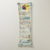 裏面のアメリカン航空システム地図 ボディピロー (正面縦)