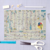 裏面のアメリカン航空システム地図 薄葉紙 (クラフト)