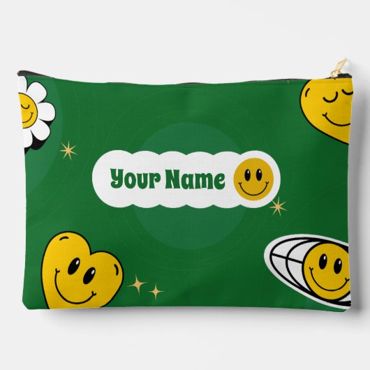 裏面のカスタマイズ可能な名前「イエス様はあなたを愛する」 アクセサリーポーチ (裏面)