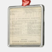 裏面のジョンソンの新しく図解入りの、写真付きのな家族の地図書 メタルオーナメント (左)