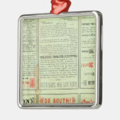 裏面のテキサス州 メタルオーナメント (左)