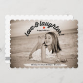 裏面の写真付きで愛と笑顔を シーズンカード (正面/裏面)