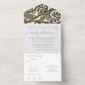 裏面の写真 アールヌーボーな葉と蔦 オールインワン招待状 (内側)