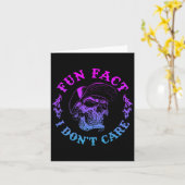 (裏面) 豆知識 私は興味ない、面白いスケルトン サ カード (黄色い花)