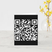 (裏面) 面白いQRコード 私に見える？気にしないでよ コード カード (黄色い花)