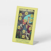 裕福で豊富な | 10の星形五角形タロットカード 台座サイン (正面)