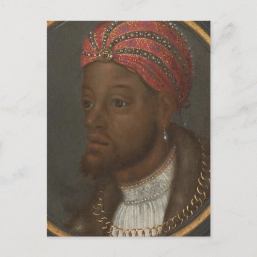 裕福なアフリカ人のポートレート ポストカード (正面)