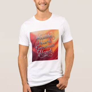 裕福なハート寛大な手 トライブレンドTシャツ
