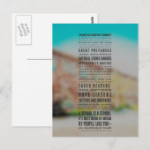 裕福な小学校は…詩 ポストカード (正面/裏面)