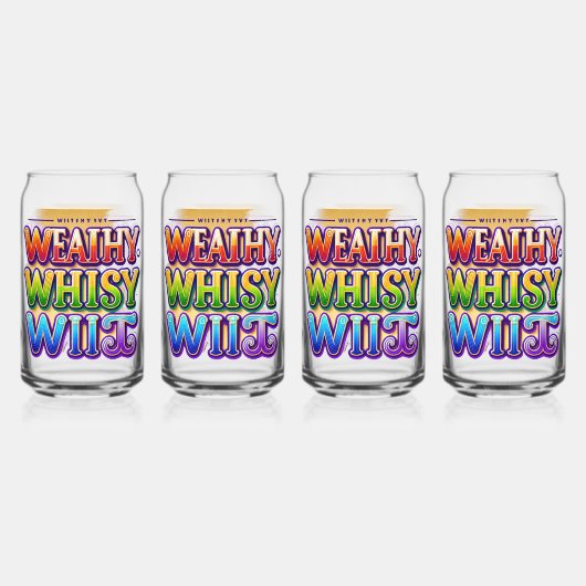 裕福な気まぐれなウィット ガラス缶 (正面)