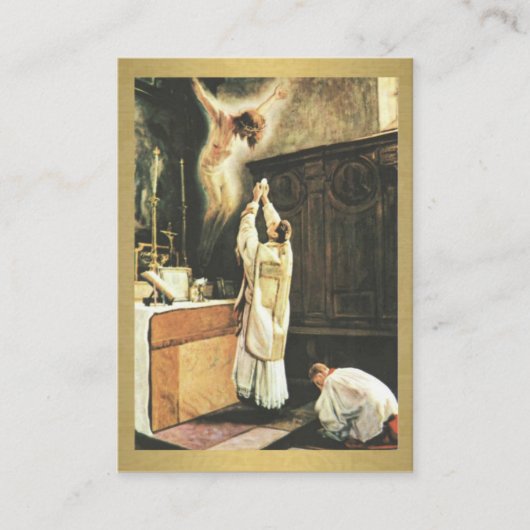 補償の司祭の神聖なカードのカトリック教の祈りの言葉 名刺 (正面)