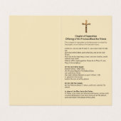 補償の司祭の神聖なカードのカトリック教の祈りの言葉 名刺 (内部フラット)