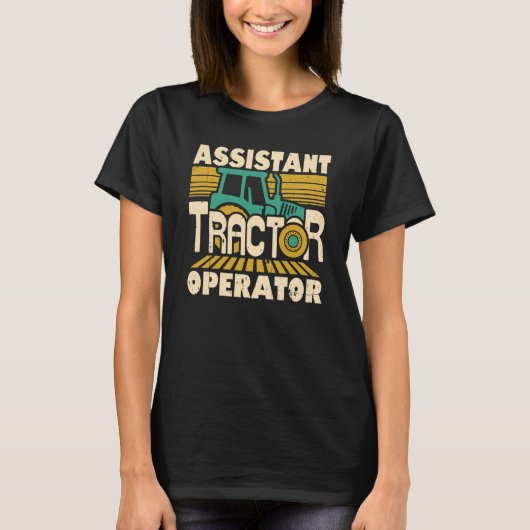 補助トラクタオペレータドライバ農家1 Tシャツ (正面)