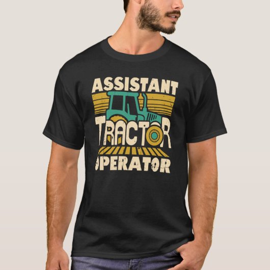 補助トラクタオペレータドライバ農家1 Tシャツ (正面)